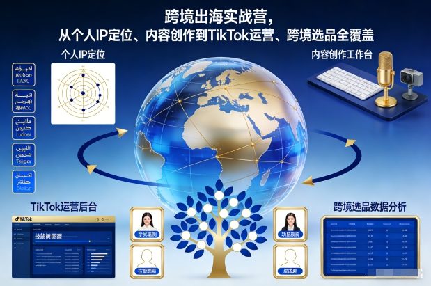 跨境出海实战营，从个人IP定位、内容创作到TikTok运营、跨境选品全覆盖-星云源码网-汇集全网高质量源码及优质教程的资源整合站