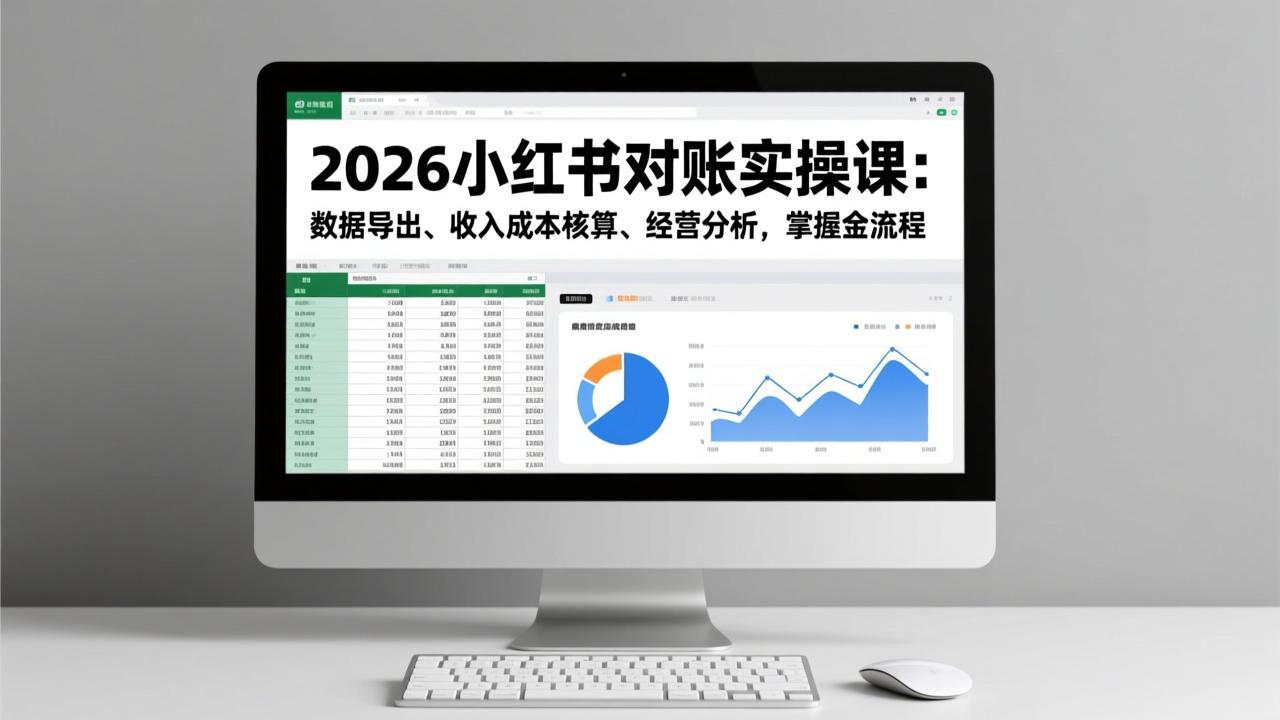 2026小红书对账实操课：数据导出、收入成本核算、经营分析，掌握全流程-星云源码网-汇集全网高质量源码及优质教程的资源整合站