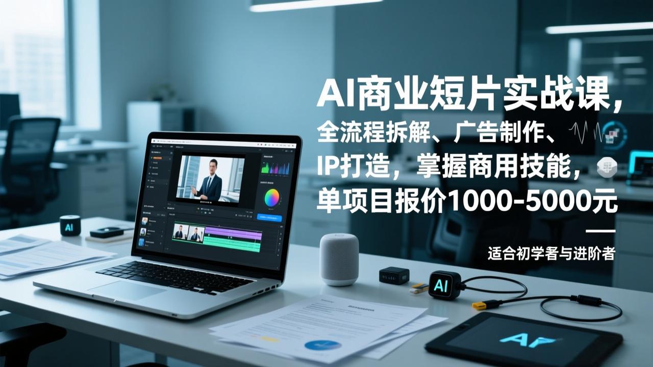 AI商业短片实战课，全流程拆解、广告制作、IP打造，掌握商用技能，单项目报价1000-5000元-星云源码网-汇集全网高质量源码及优质教程的资源整合站