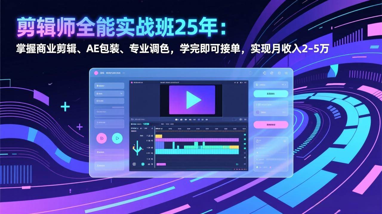 （17294期）剪辑师全能实战班25年：掌握商业剪辑、AE包装、专业调色，学完即可接单，实现月收入2-5万-星云源码网-汇集全网高质量源码及优质教程的资源整合站