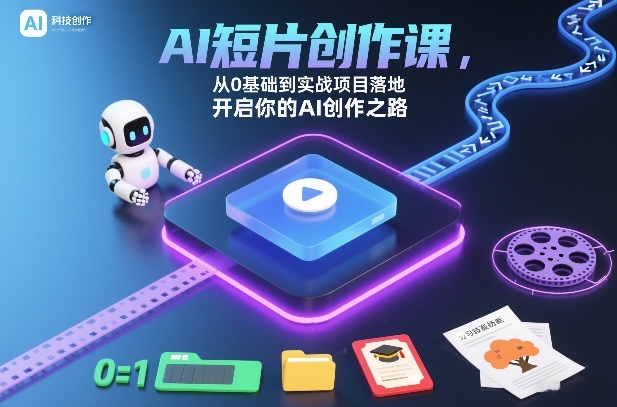 AI短片创作课，从0基础到实战项目落地，开启你的AI创作之路-星云源码网-汇集全网高质量源码及优质教程的资源整合站
