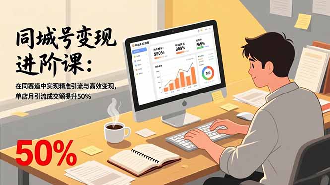 同城号变现进阶课：在同城赛道中实现精准引流与高效变现，单店月引流成交额提升50%-星云源码网-汇集全网高质量源码及优质教程的资源整合站