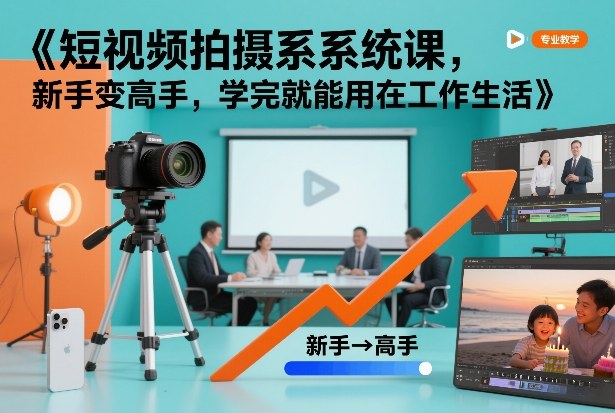短视频拍摄系统课,新手变高手,学完就能用在工作生活-星云源码网-汇集全网高质量源码及优质教程的资源整合站