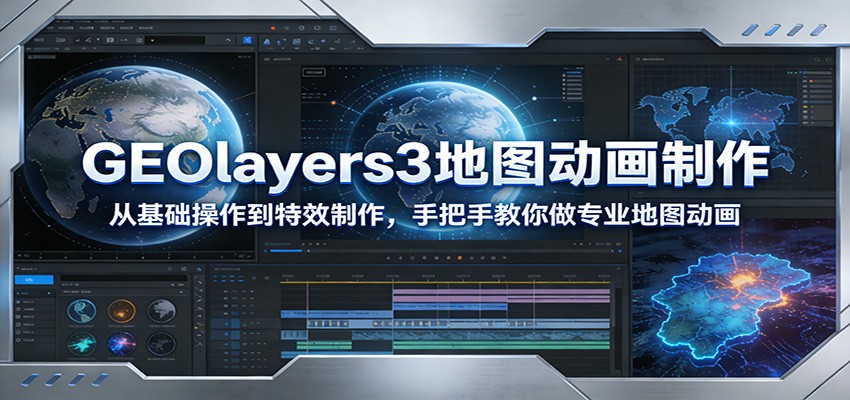 GEOlayers3地图动画制作：从基础操作到特效制作，手把手教你做专业地图动画-星云源码网-汇集全网高质量源码及优质教程的资源整合站