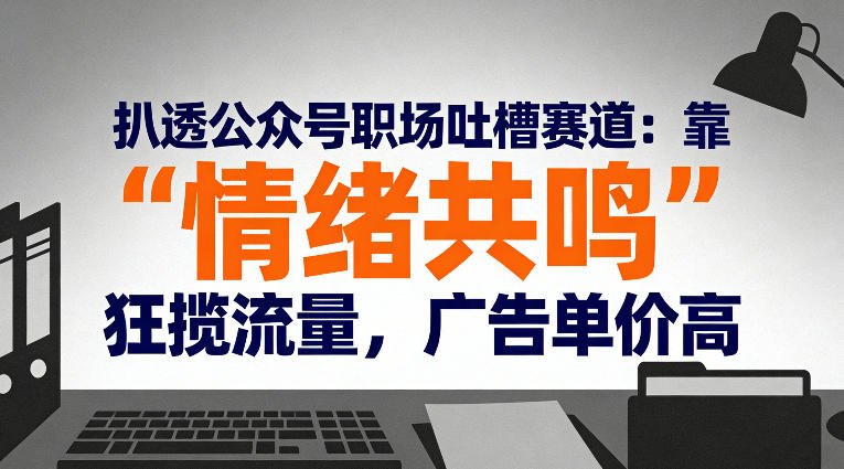扒透公众号职场吐槽赛道：靠“情绪共鸣”狂揽流量，广告单价高-星云源码网-汇集全网高质量源码及优质教程的资源整合站