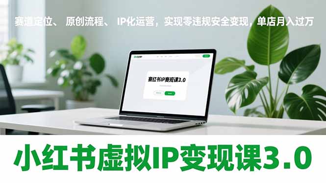 小红书虚拟IP变现课3.0，赛道定位、原创流程、IP化运营，实现零违规安全变现，单店月入过万-星云源码网-汇集全网高质量源码及优质教程的资源整合站