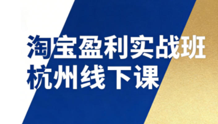 淘宝盈利实战班杭州线下课12月26-28日(音频+字幕)，帮你掌握SOP流程+12门核心技术-星云源码网-汇集全网高质量源码及优质教程的资源整合站