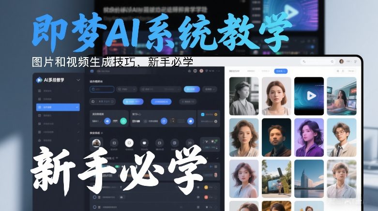 即梦AI系统教学，图片和视频生成技巧，新手必学-星云源码网-汇集全网高质量源码及优质教程的资源整合站