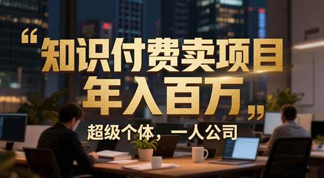 （17134期）从0到年入百万：超级个体实战心得公开，个人IP×精准引流×成交系统全拆解-星云源码网-汇集全网高质量源码及优质教程的资源整合站